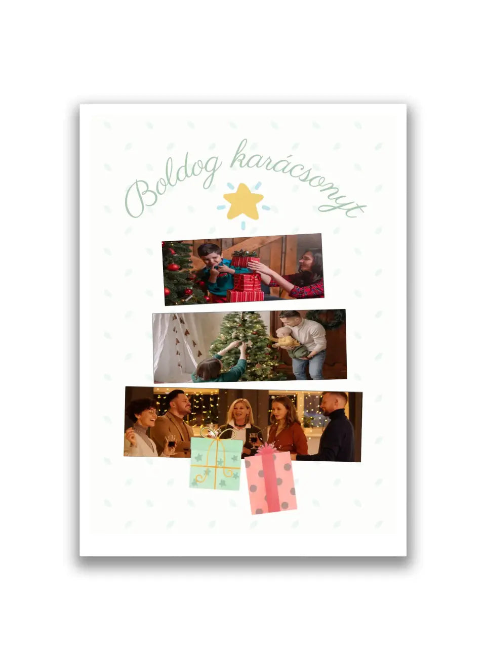 Karácsonyi fotókollázs 3 fényképpel