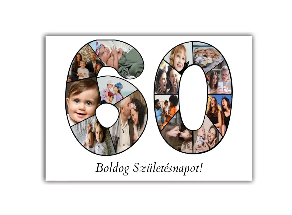 Hatvanas szülinapi számos fotókollázs 60-69 éves korig