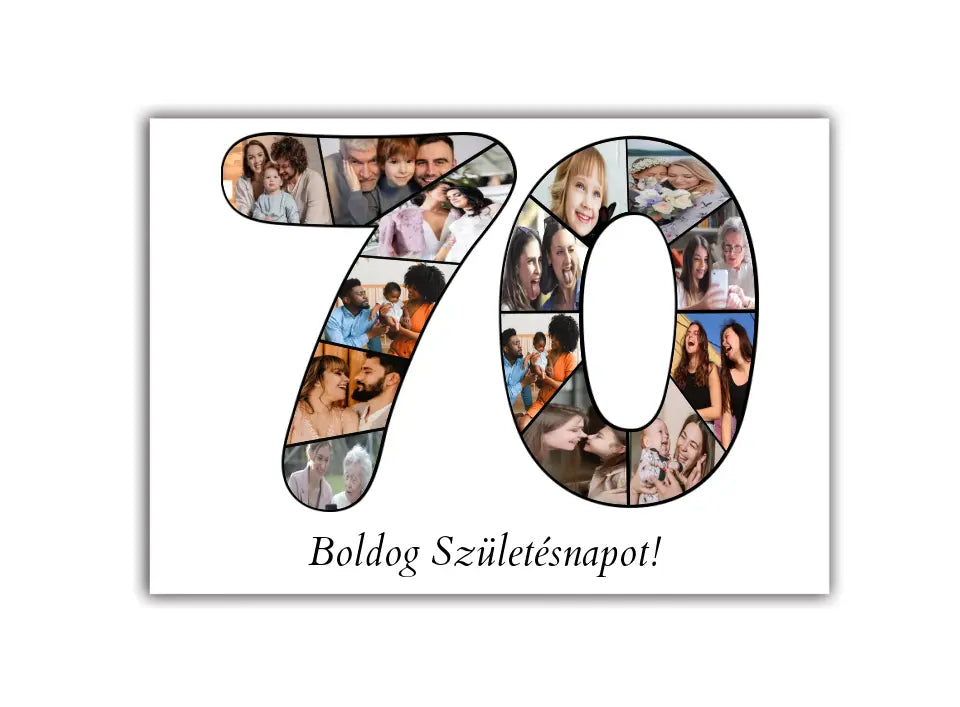 Hetvenes szülinapi számos fotókollázs 70-79 éves korig