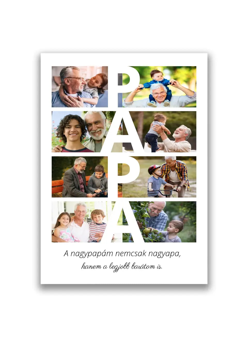 Papa fotókollázs 8 fényképpel