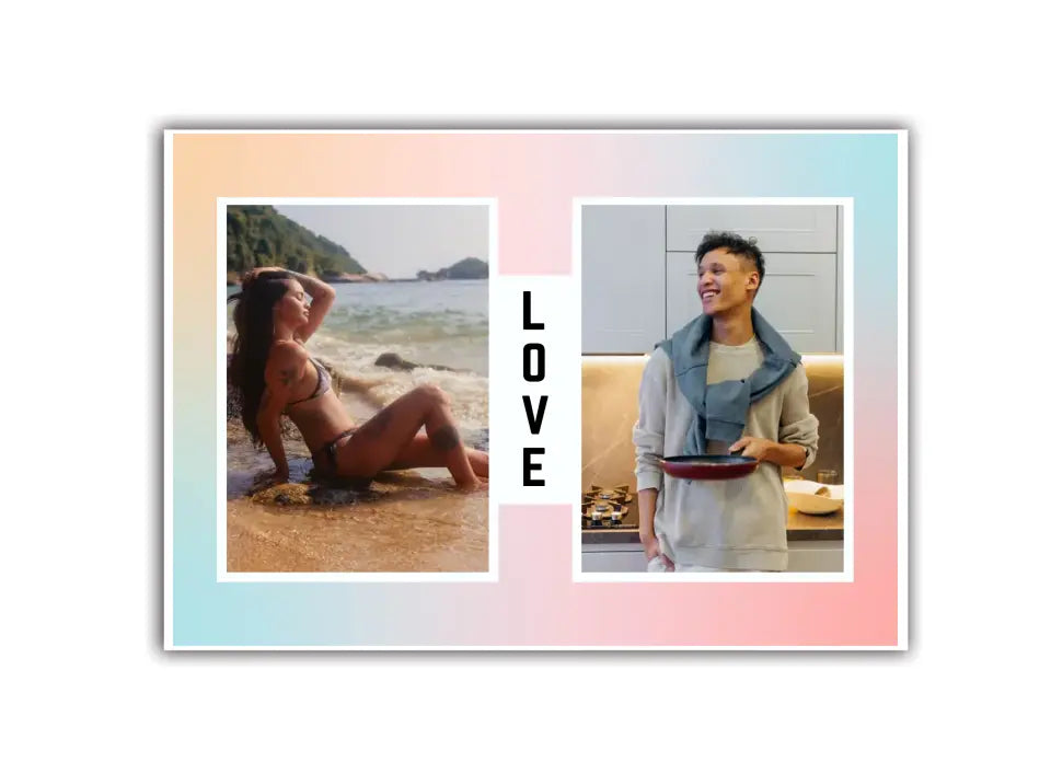 Love montázs 2 fényképpel