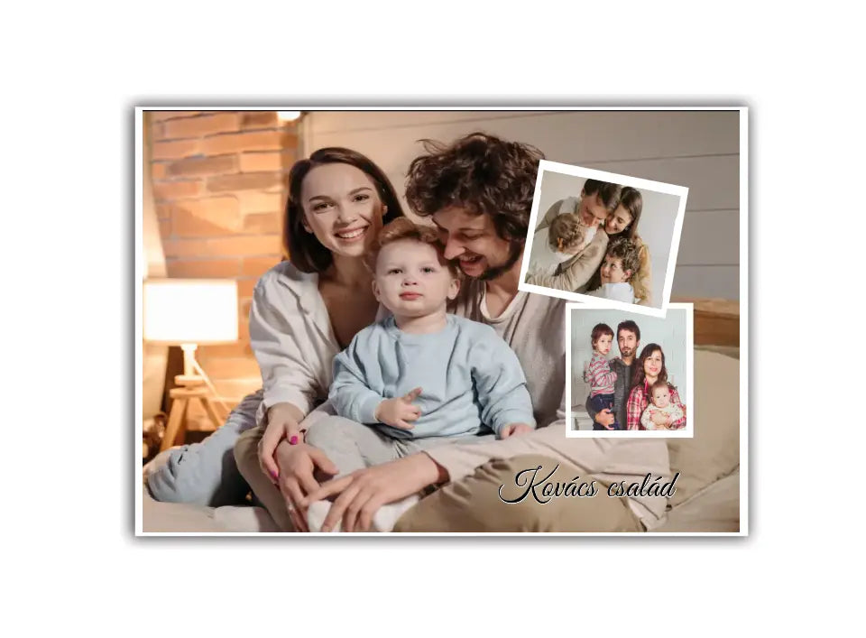 Családi fotókollázs 3 fényképpel