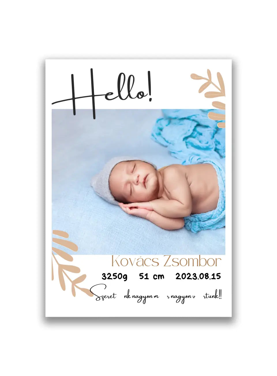 Baba babaköszöntő 1 fényképpel