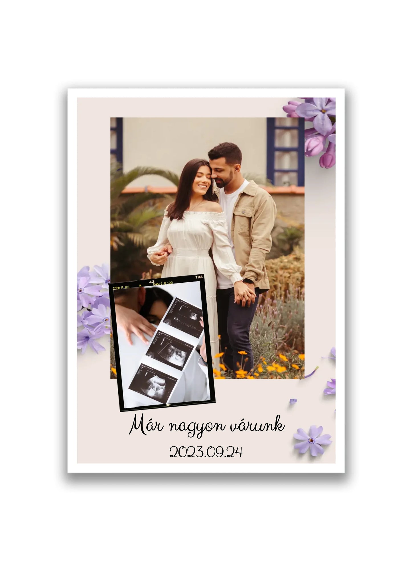 Babánk születik fotókollázs 2 fényképpel