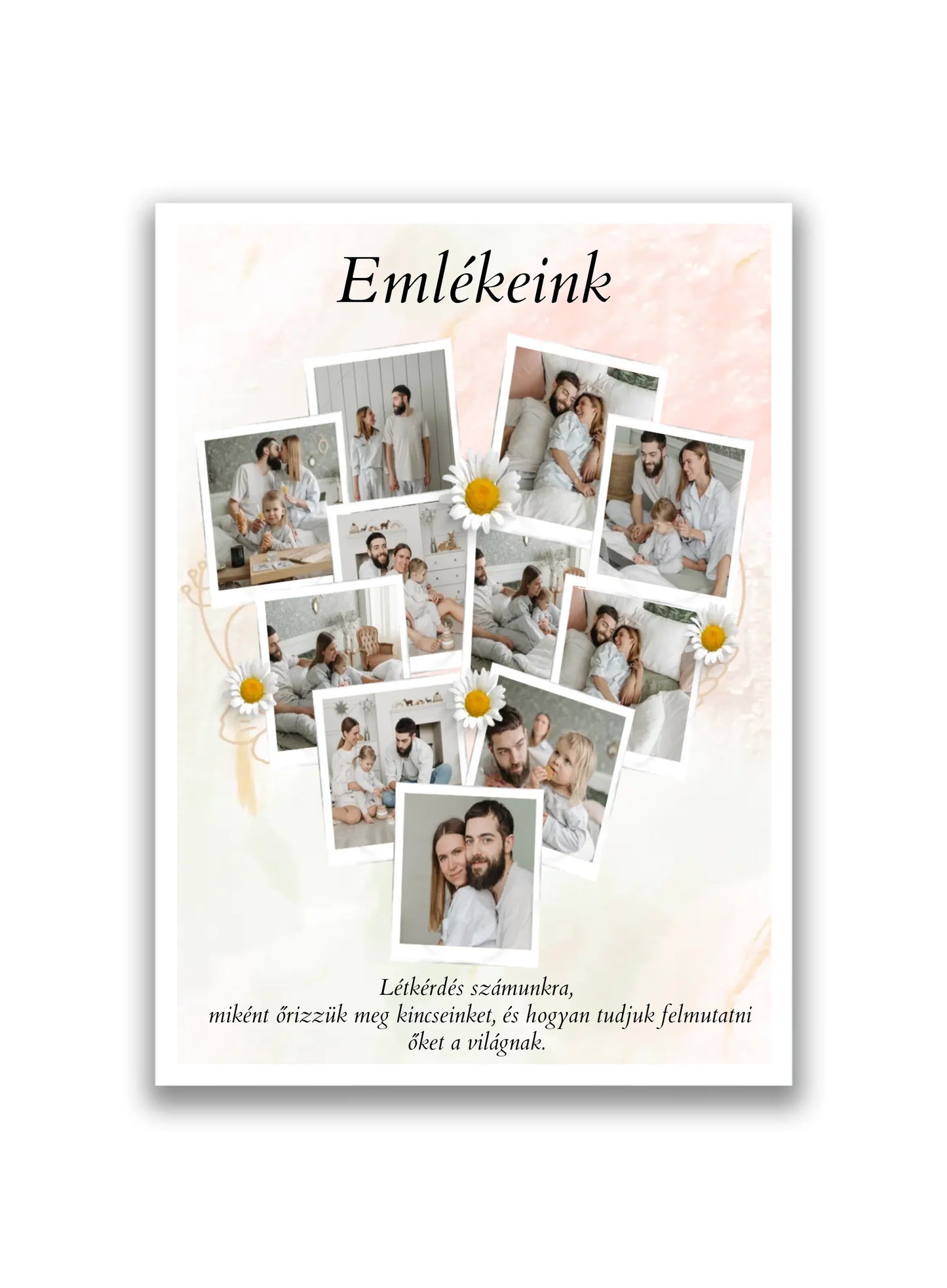 Szív alakú fotókollázs 11 fényképpel