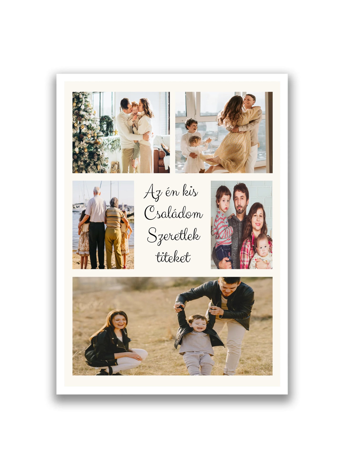 Családi fotókollázs 5 fényképpel