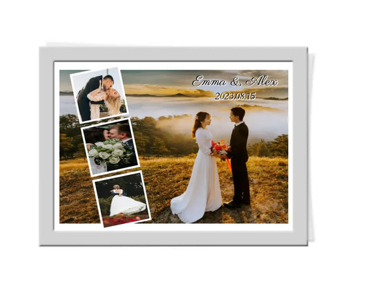 A nagy nap esküvői fotókollázs 4 képpel