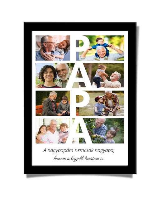 Papa fotókollázs 8 fényképpel