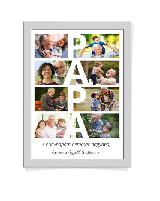 Papa fotókollázs 8 fényképpel