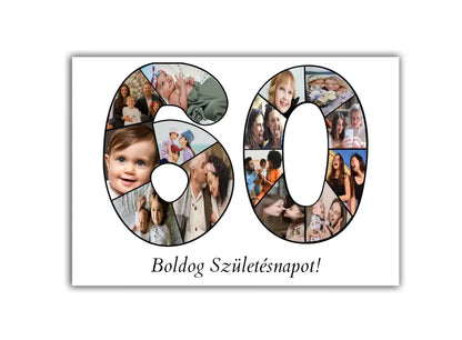 Hatvanas szülinapi számos fotókollázs 60-69 éves korig