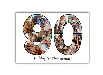 Kilencvenes szülinapi számos fotókollázs 90-99 éves korig