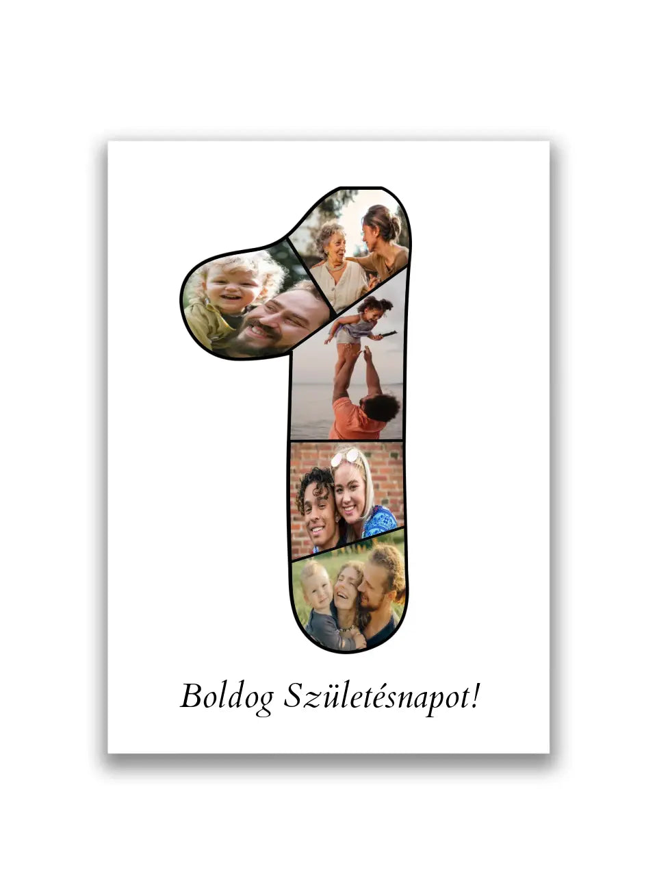 Egyedi számos fotókollázs 1-9 éves korig