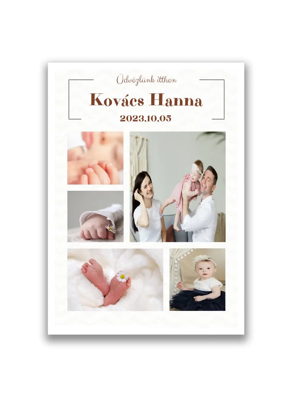 Baba üdvözlő fotókollázs 5 fényképpel