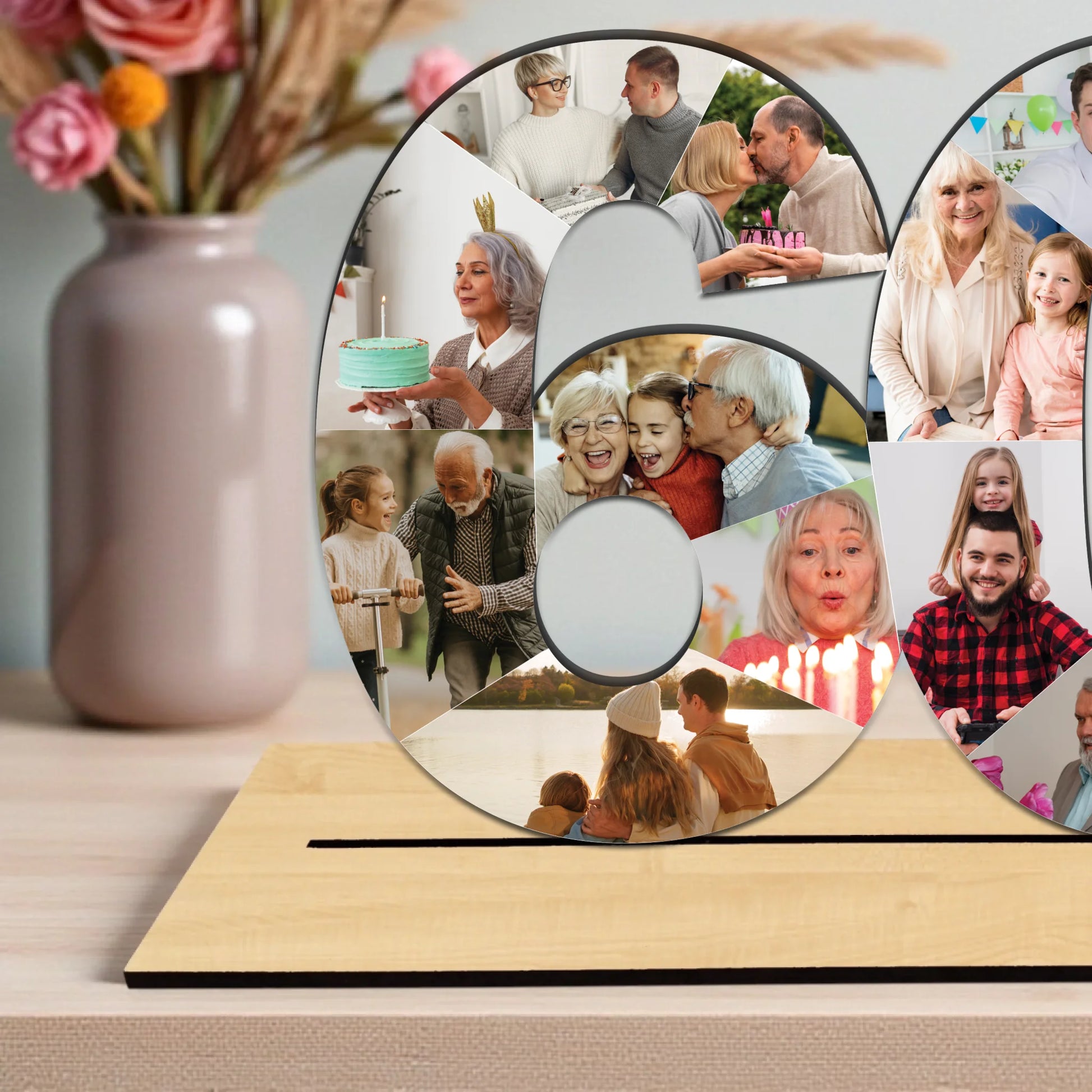 Születésnapi számos asztali dísz