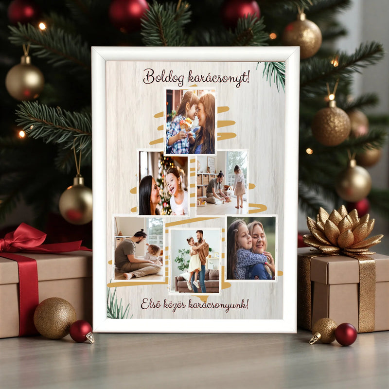 fehér keret karácsonyi