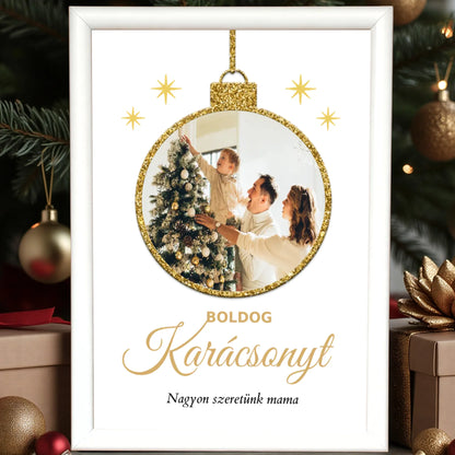 fehér keret karácsonyi nagyit