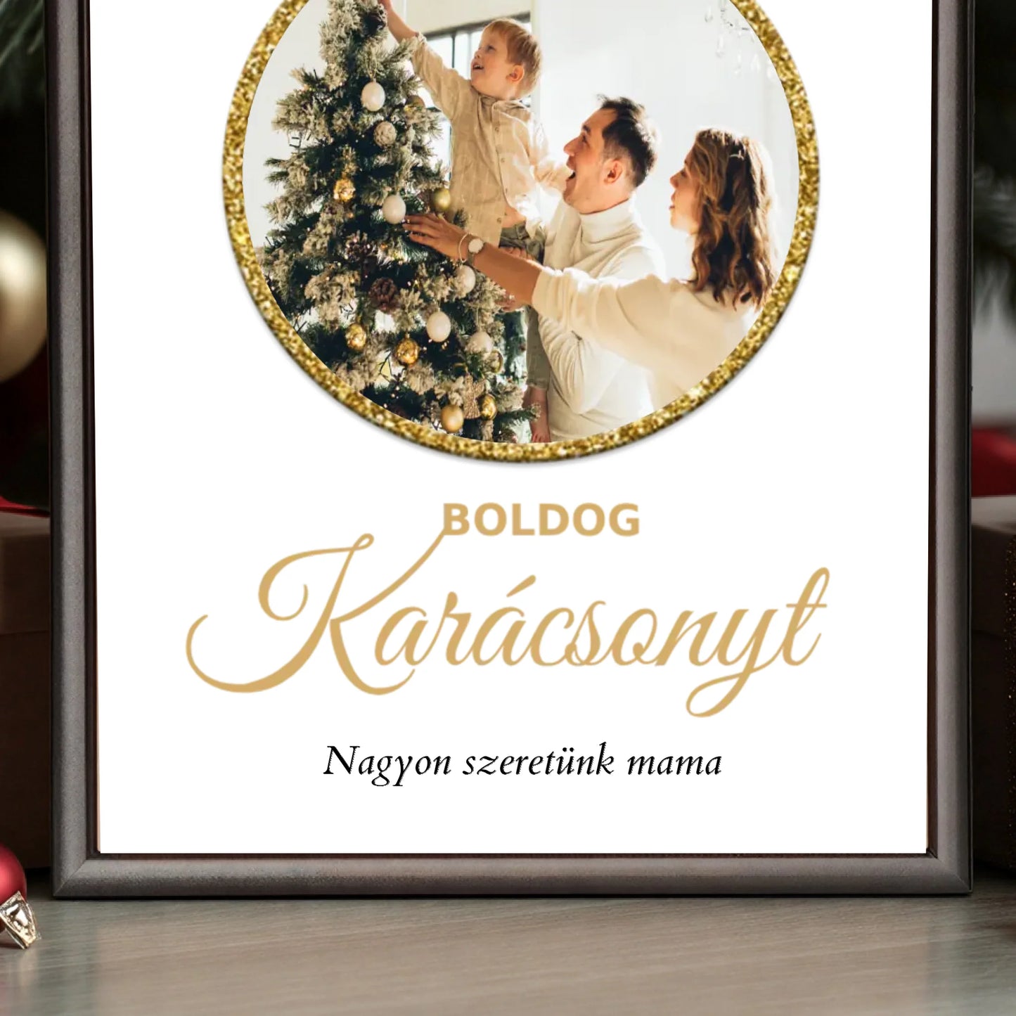 Karácsonyi fekete nagyon  nagyit alul