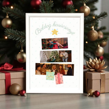 fehér keret karácsonyi