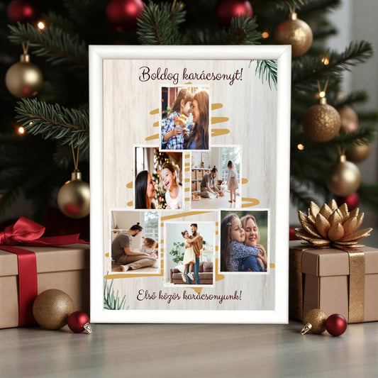 fehér keret karácsonyi